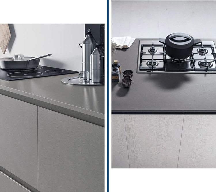 Cucine con piano di lavoro in Neolith